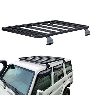 Rack per tetto rivestito di polvere nera per LC79 23,5 kg Capacità universale in alluminio 4WD