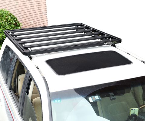 1500*1380*44mm Nero Parti di veicoli Piattaforma di staffa per tetto in alluminio Staffa per tetto auto per Toyota LC200 corto