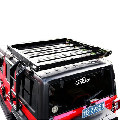 18-23 Wrangler Rubicon Jeep Roof Rack Basket con legatura di alluminio rivestita in polvere
