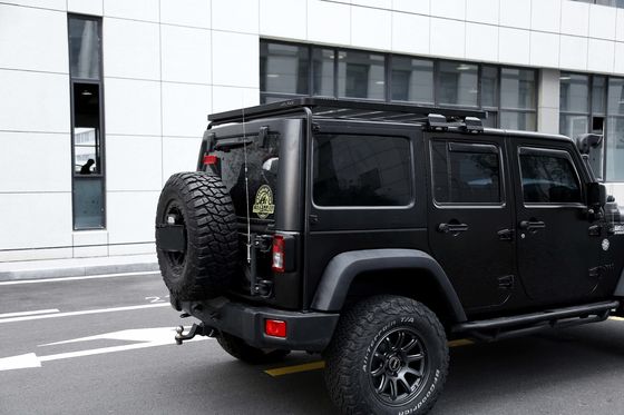 Off Road Jeep Wrangler JK Accessori Leggio di alluminio Piattaforma piatta Roof Rack in nero