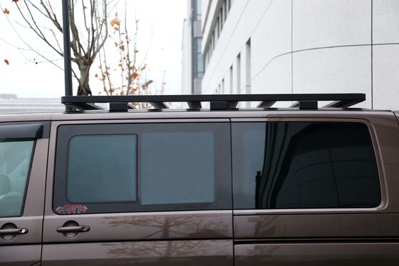 Barrette trasversali per autocarri multivan nere Cesto piatta piattaforma in lega di alluminio scaffalature per il tetto per Volkswagen