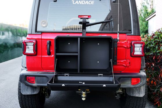 6063 Box di stoccaggio in alluminio per Jeep Wrangler JL JK Tail Gate per lo stoccaggio esterno fuori strada