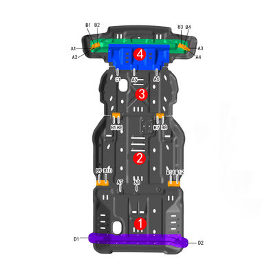 Ram 1500 Schid Plate Motore di montaggio universale Piastra di protezione inferiore per ricambi auto
