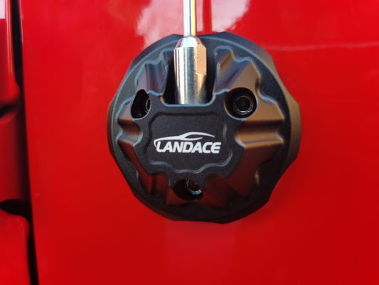 Copertura della base dell'antenna radio in alluminio CNC nero per Jeep Wrangler JK Installazione senza problemi