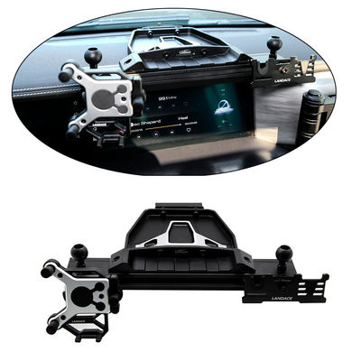 Portatelefono per auto multifunzione a superficie ossidata anodica per supporto per console centrale nera