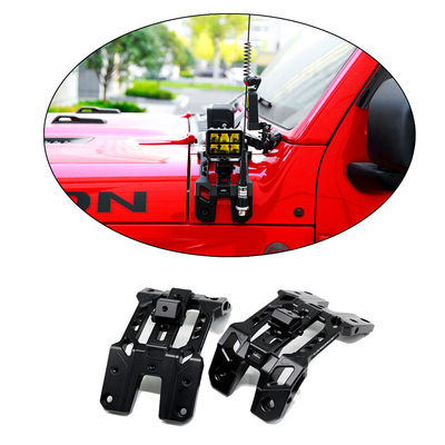 Brackets di montaggio di luci a punta del parabrezza auto resistenti alla ruggine per Jeep JL Legatura di alluminio