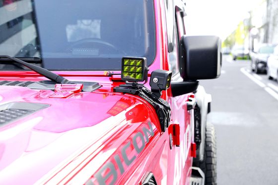 Jeep JL Nero Jeep Leggio di alluminio LED Supporto di luce di guida Supporto di montaggio a pilastro