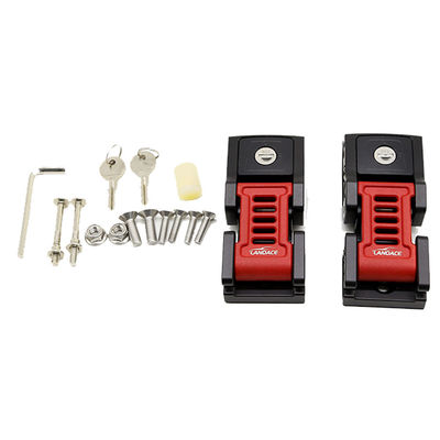 Jeep Wrangler Chiusura cappuccio Serrature Kit con Heavy Duty Legatura di alluminio rosso e nero