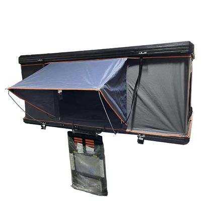 Tenda di copertura del tetto dell'auto in alluminio triangolare con guscio rigido Tenda di copertura del tetto con protezione diagonale