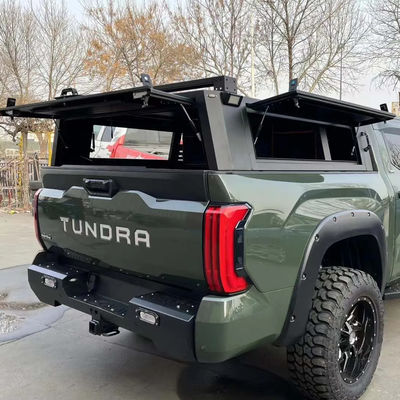 Copertura per letto Toyota Tundra Pickup nera con montatura del tronco e costruzione in alluminio