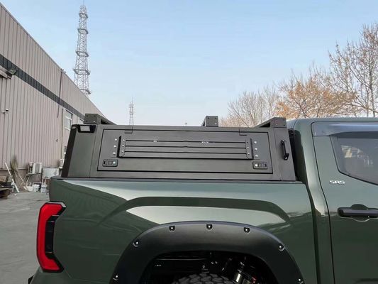 Copertura per letto Toyota Tundra Pickup nera con montatura del tronco e costruzione in alluminio