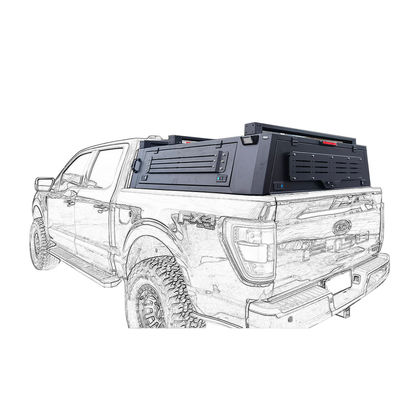Logo personalizzato Copertina Tonneau retrattile in alluminio per Ford F150 Raptor 2018 in nero