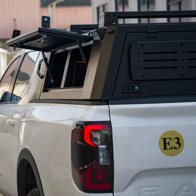 JMC DADAO 4x4 Pickup Truck Canopy Alto-Nero in polvere rivestito Truck Camper Semi-alto letto