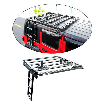 18-23 Wrangler Rubicon Jeep BLACK Stainless Steel Roof Rack Scala per veicoli fuoristrada