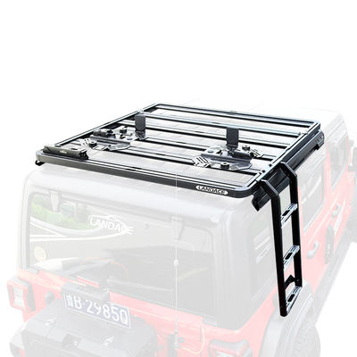 18-23 Wrangler Rubicon Jeep BLACK Stainless Steel Roof Rack Scala per veicoli fuoristrada