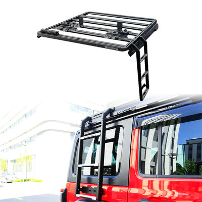 18-23 Wrangler Rubicon Jeep BLACK Stainless Steel Roof Rack Scala per veicoli fuoristrada
