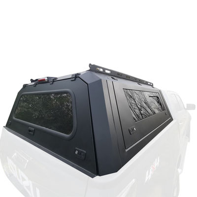 Jeep Gladiator Pickup Truck Canopy Bed Topper in finitura rivestita in polvere di colore nero