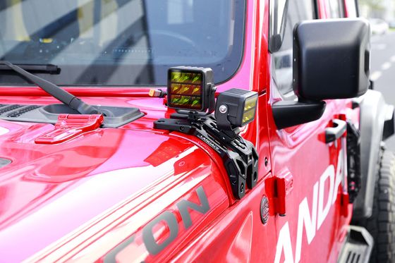 Leggia di alluminio A pilastro di luce bracket nera Jeep Jl A pilastro di luce montanti