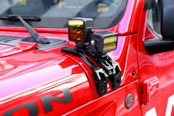 Off Road Car Wrangler JL A Pillar Light Hood Mount Bracket Legatura di alluminio 235*130*100mm