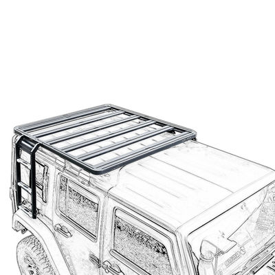 Bar di alluminio Piede di plastica per Jeep Roof Rack Funzione Rooftop Cargo Carrier