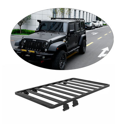 Logo personalizzato in lega di alluminio Jeep Wrangler Jk Roof Rack in nero e design durevole