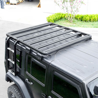 Rack sul tetto in lega di alluminio nero per Jeep Wrangler JK Universal Design Roof Luggage