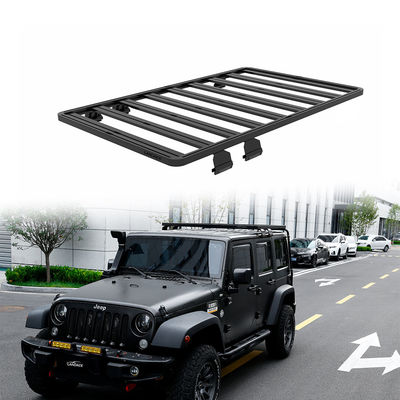 Rack sul tetto in lega di alluminio nero per Jeep Wrangler JK Universal Design Roof Luggage