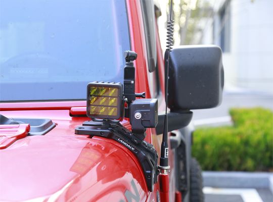 Brackets di montaggio di luce argento Wrangler Off-Road con design altamente meccanizzato CNC