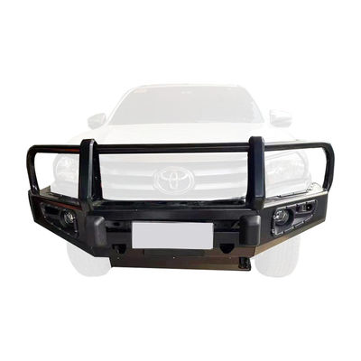 Paraurti anteriore rivestito in polvere per Toyota Hilux Steel Body Kit Bull Bar per 4x4 Off Road
