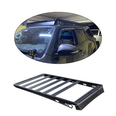 Processo di taglio laser Cesto di tetto in alluminio nero per 4Runner Car Top Cargo Carrier