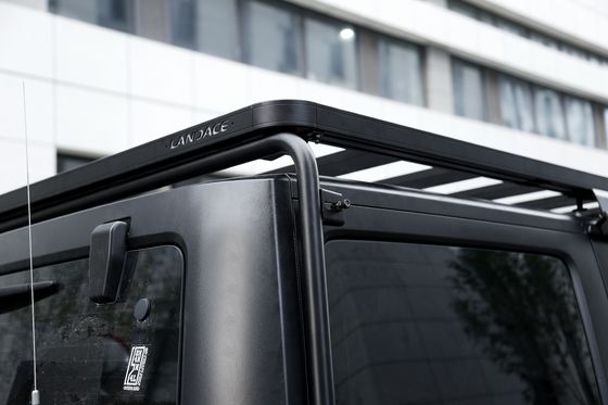 Piattaforma per il tetto in legno di alluminio nero per il 2023 4x4 Wrangler JK Espandi il tuo spazio di stoccaggio