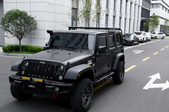 Piattaforma di supporto per il tetto in alluminio resistente alla ruggine con rivestimento in polvere nera per Jeep Wrangler JK