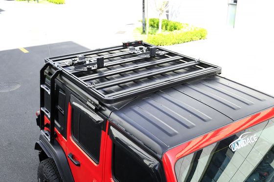 Roof Mount 4*4 Offroad Auto Auto Parts Steel Black Roof Rack con 2 scale laterali per Jeep Wrangler Jl