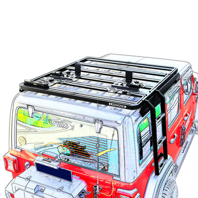 Scala laterale off-road 4x4 rivestita in polvere per piattaforma piatta universale