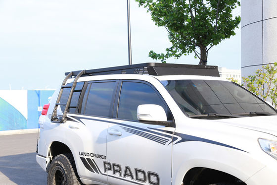 Piattaforma piatta in alluminio con rivestimento in polvere di colore nero per il progetto del sistema di scaffalature per tetto 4Runner