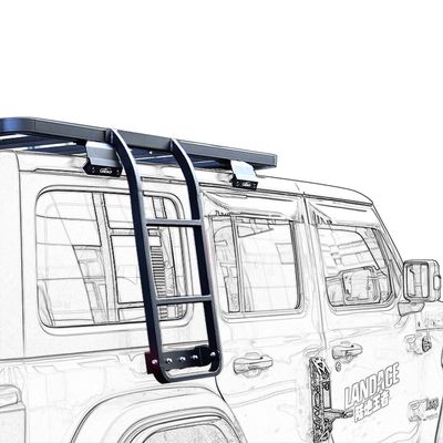 Protezione Decorazione Nero Electrophoresis Powder Coating Sahara Defender Scala laterale