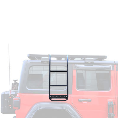 2018-4X4 Roof Rack Acciaio inossidabile nero Scala laterale posteriore per Jeep Wrangler JL JK