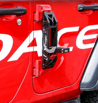 2018-2022 Wrangler Argento Nero Auto Pieghevole Porta laterale Pedale di supporto
