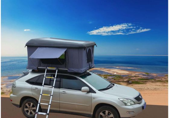 Tenda a tetto a guscio rigido con materiale poliestere impermeabile e supporti dritti
