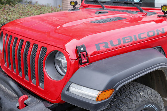 JEEP Wrangler JL Gladiator Off-road Veicolo di alluminio legata cappuccio chiusura lucchetti 133 * 56 * 42mm