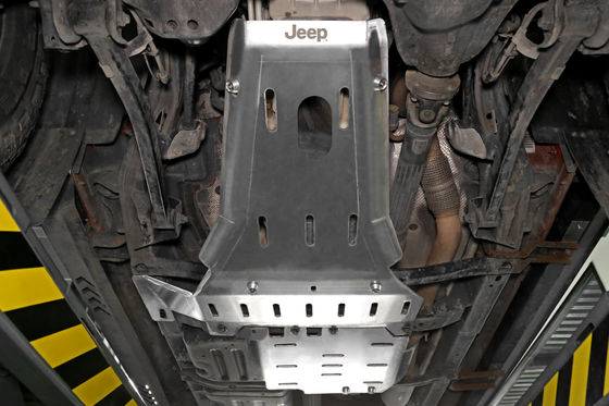 Jeep Wrangler JL JK 4x4 Legatura di alluminio sotto protezione motore Protezione Skid Plate nero