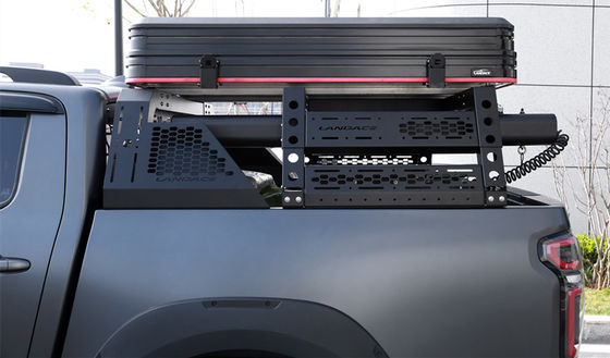 OEM Accepted Bed Rack System For Mid Size Truck Beds Superficie di rivestimento in polvere nera