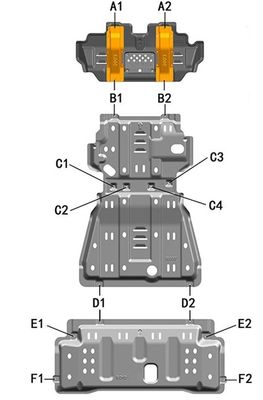 Disco di protezione per la funzione di balco per Nissan Patrol Y62 Protezione sotto il corpo