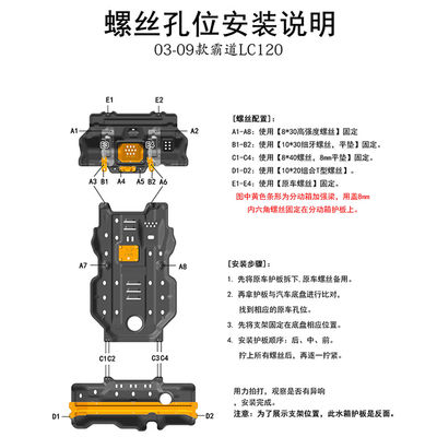 Piastra di gomma in lega di alluminio per Toyota 4-RUNNER TRUCK Goods 4x4 Vehicle Accessori