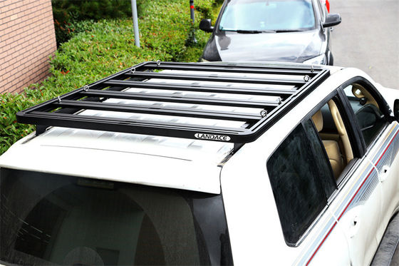 Leggio di alluminio nero universale TOYOTA LAND CRUISER LC200 Reggi di tetto auto lunghi con tetto a copertura solare