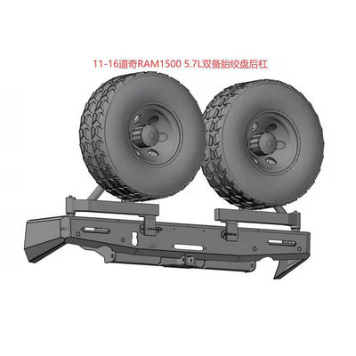 Anno 2002-2005 Dodge Ram 4x4 Bumper posteriore con porta pneumatici a vincia e porta jerrycan