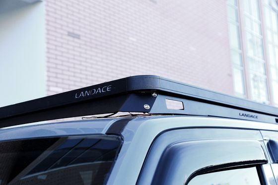 Landace Logo 4x4 Veicolo accessori esterni di alluminio Wind Fairing Roof Rack Tray Piattaforma portabagagli per serbatoio 300 NERO