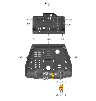 Protezione alta sotto il corpo per Nissan Patrol Y61 2006-2010 Anno Corrispondenza auto originale