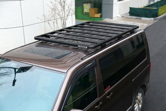 Rack per il tetto di auto in alluminio nero per Volkswagen Multivan 4x4