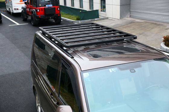 Rack per il tetto di auto in alluminio nero per Volkswagen Multivan 4x4